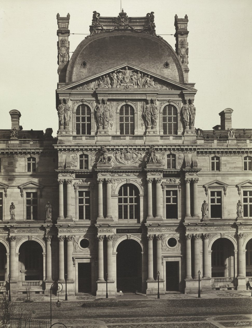 Richelieu-pavillonen, Louvre, Paris af Édouard Baldus