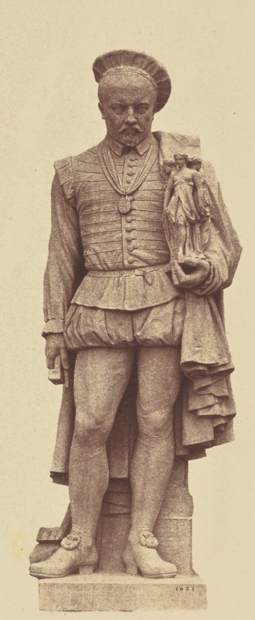 ["Pilon", statue af Louis Desprez, udsmykning af Louvre, Paris]. af Édouard Baldus