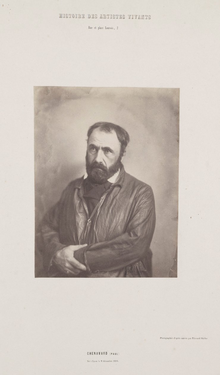 Portræt af Paul Chenavard, fra serien "Histoire des Artistes Vivants" af Édouard Baldus