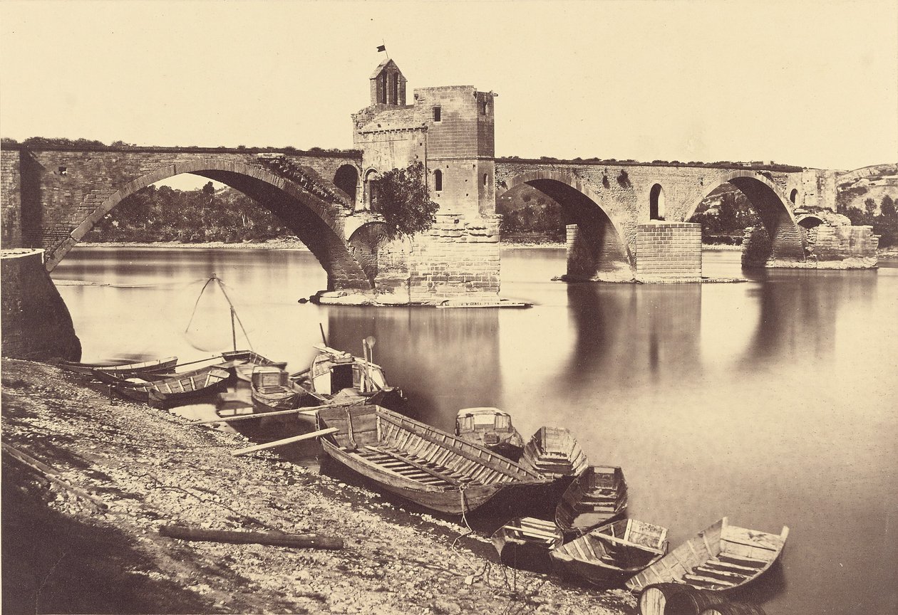 Saint Bénézet-broen, Avignon af Édouard Baldus