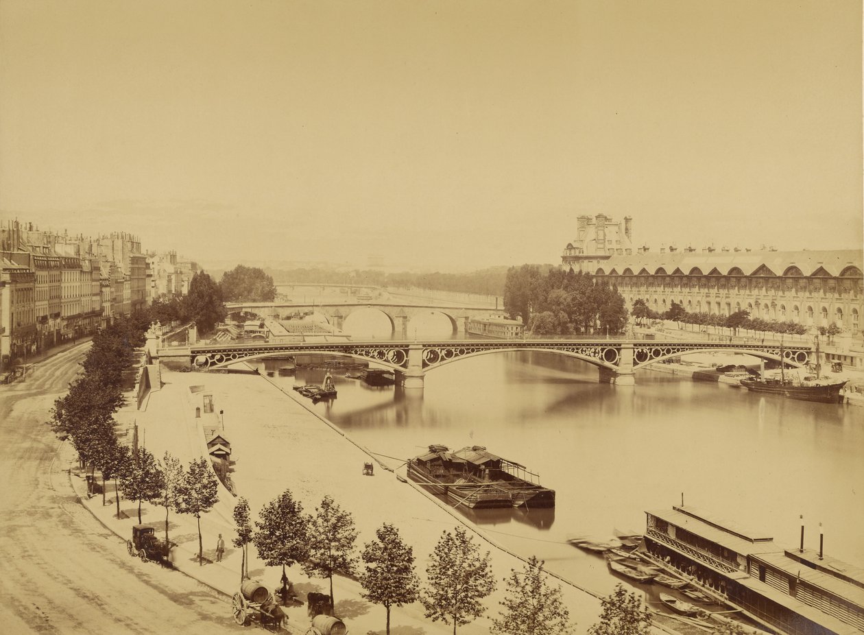 Seinen og Île de la Cité af Édouard Baldus