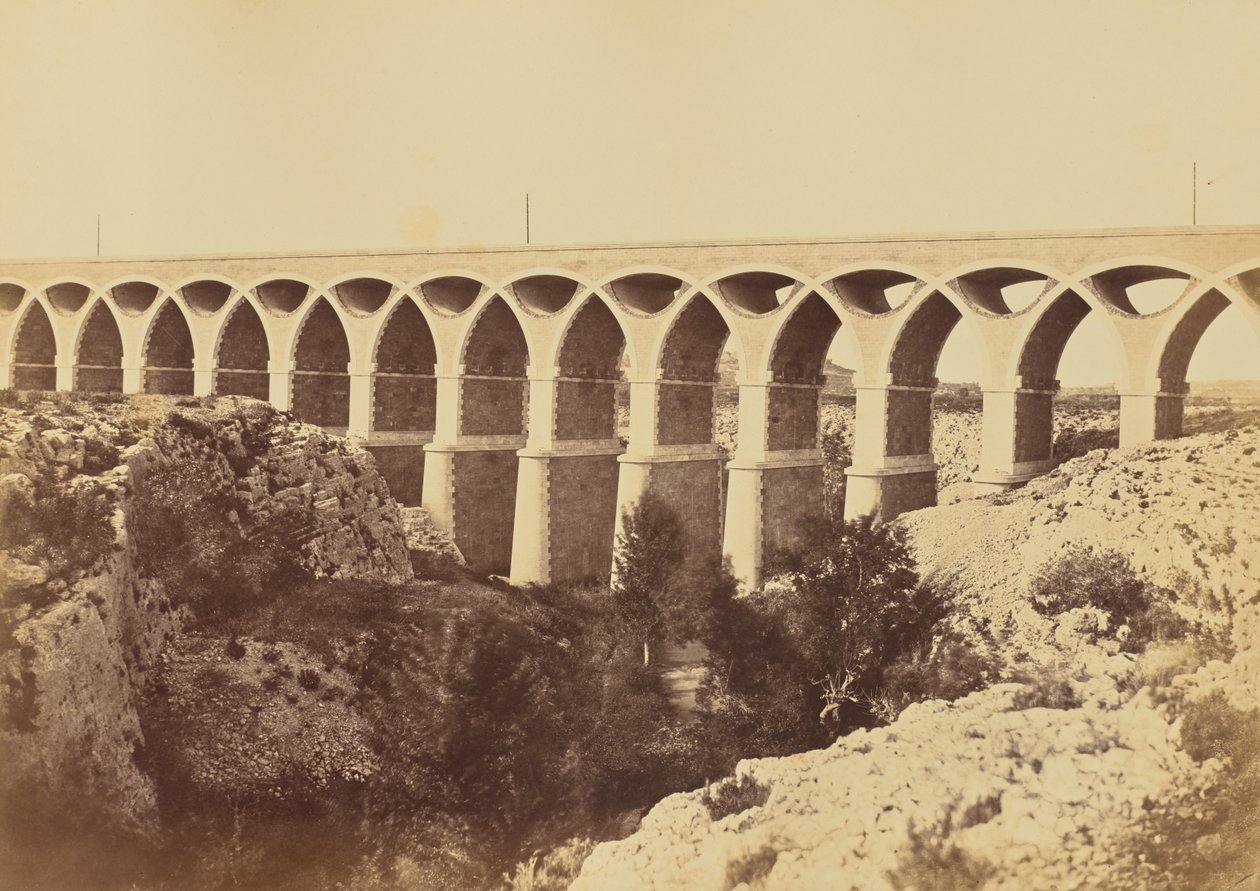 Viadukten i St. Chamas af Édouard Baldus
