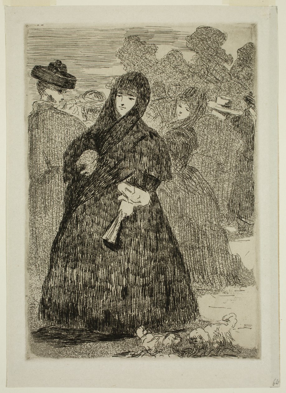 Ved Prado af Edouard and Bracquemond Felix Joseph Auguste Manet