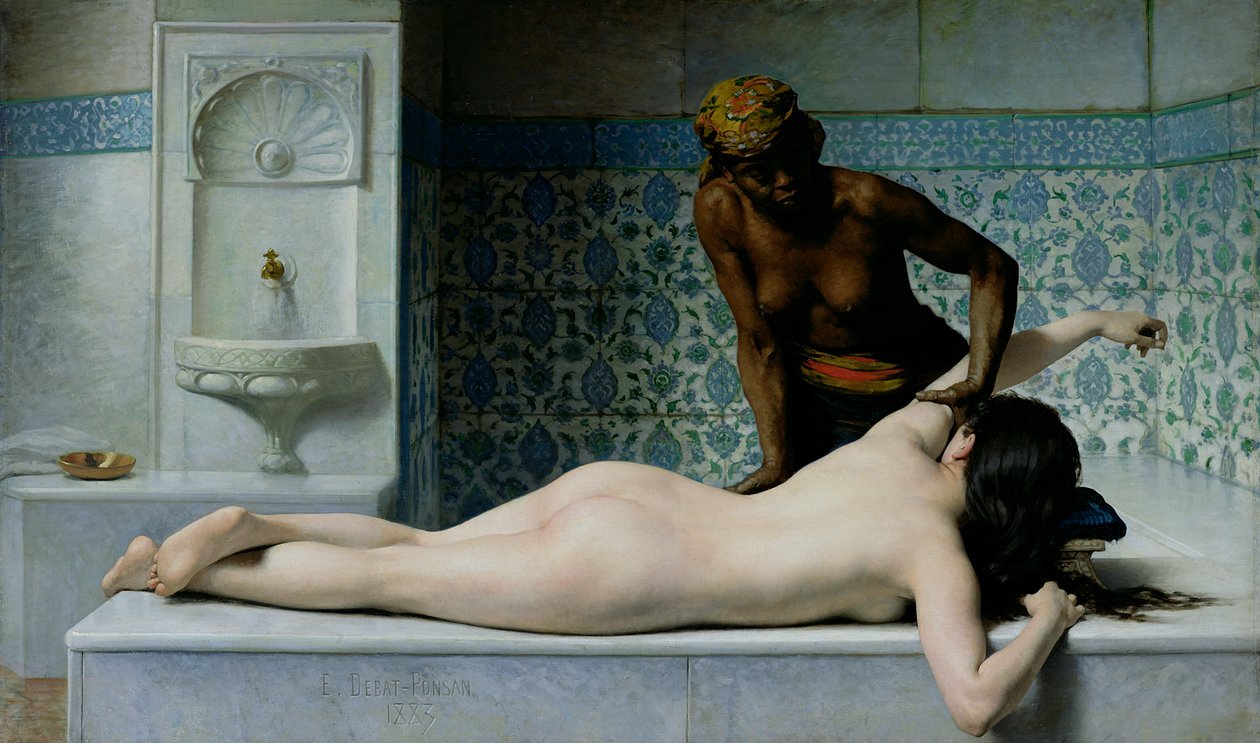 Massagen, 1883 af Edouard Debat Ponsan