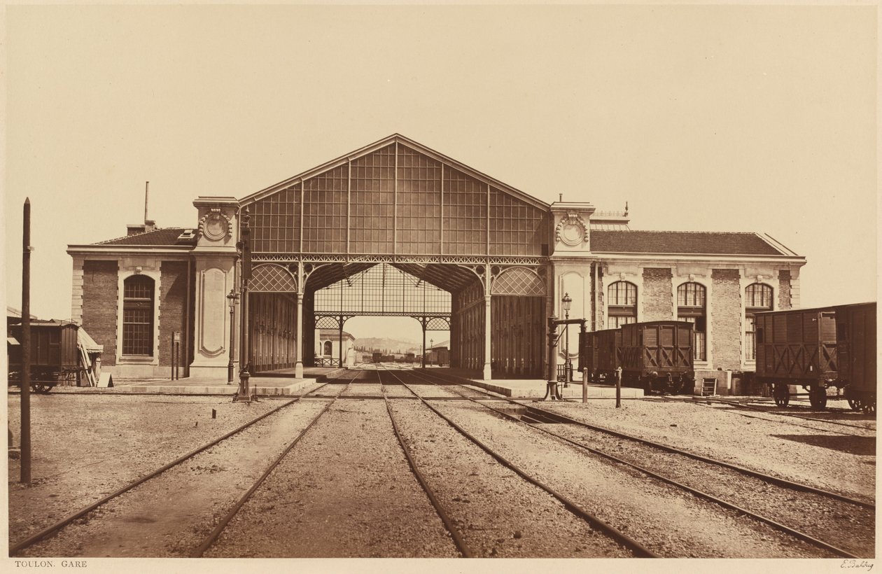 Toulon, Gare (Toulon, Togstation) af Edouard Denis Baldus