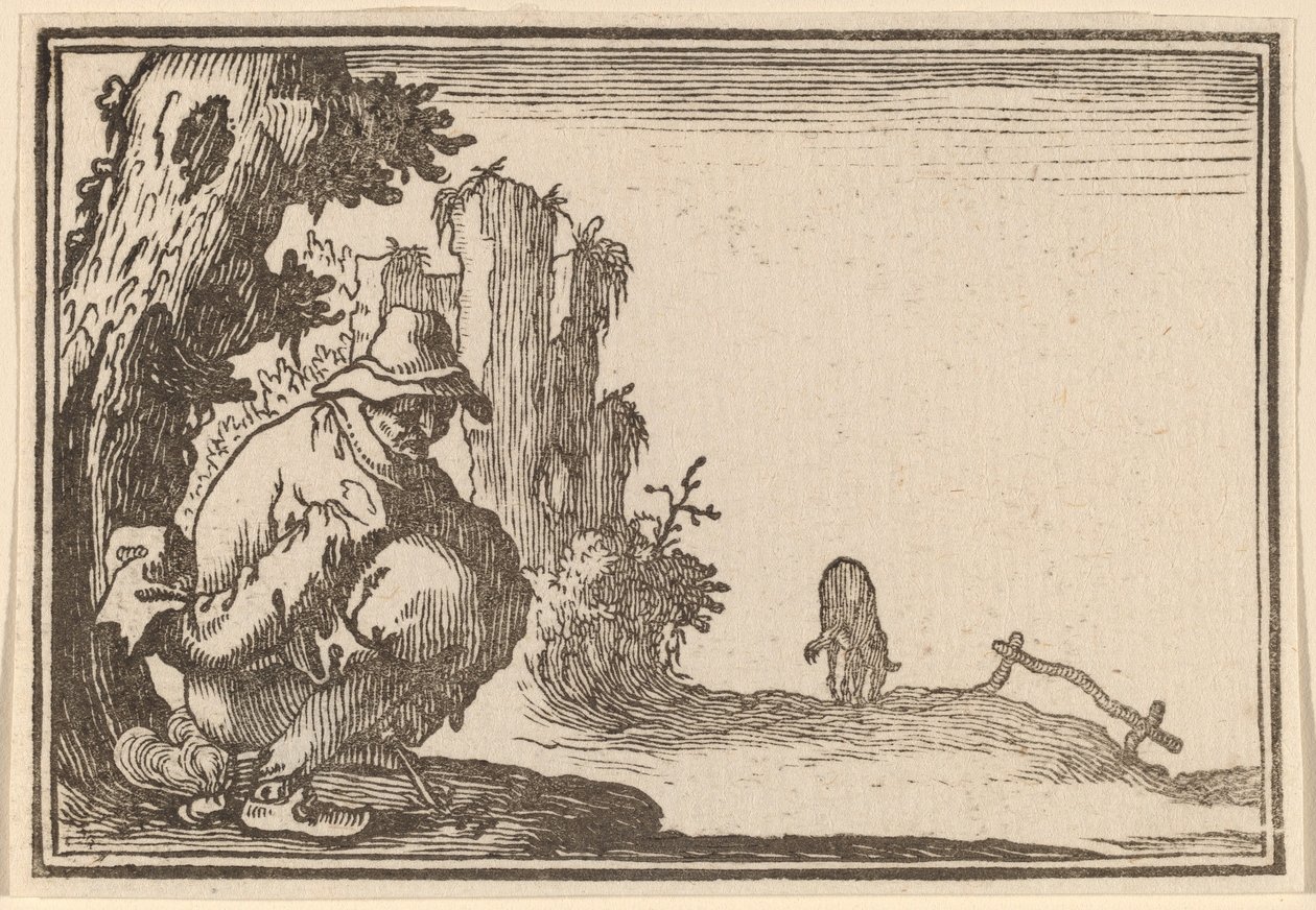 Bondens afføring af Edouard Eckman after Jacques Callot