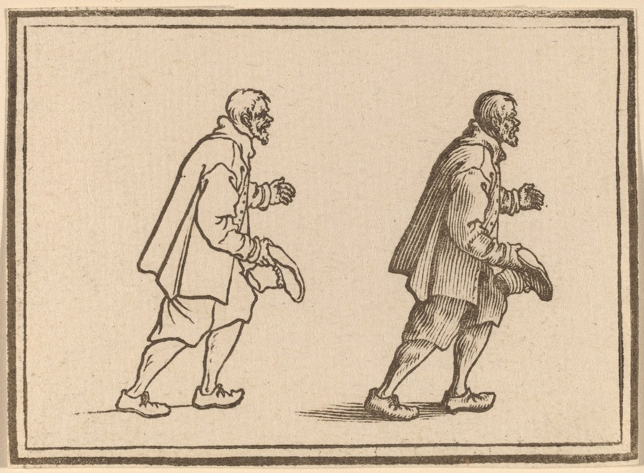 Bonde med Hat i Haand af Edouard Eckman after Jacques Callot