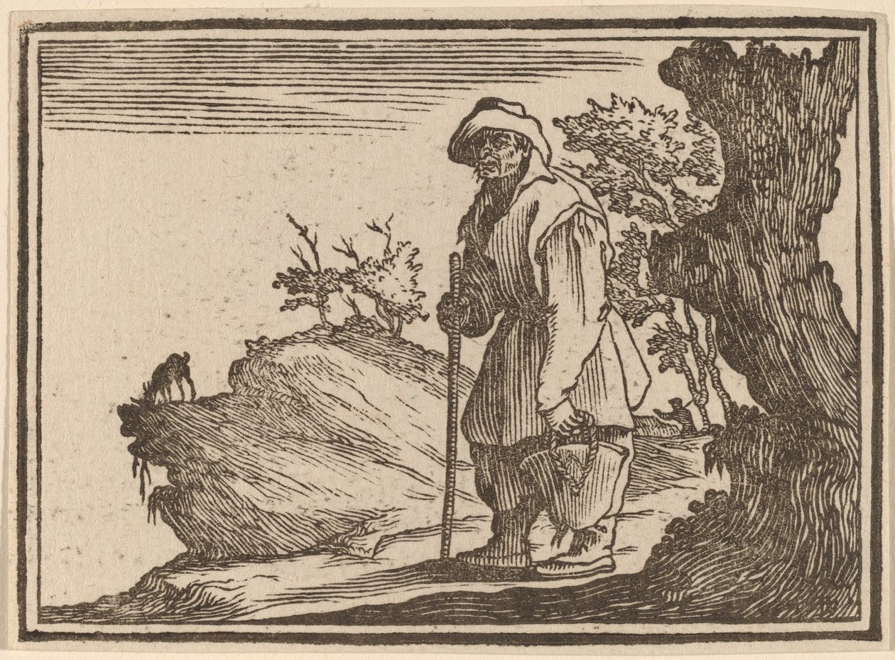 Bonde med Sæk af Edouard Eckman after Jacques Callot