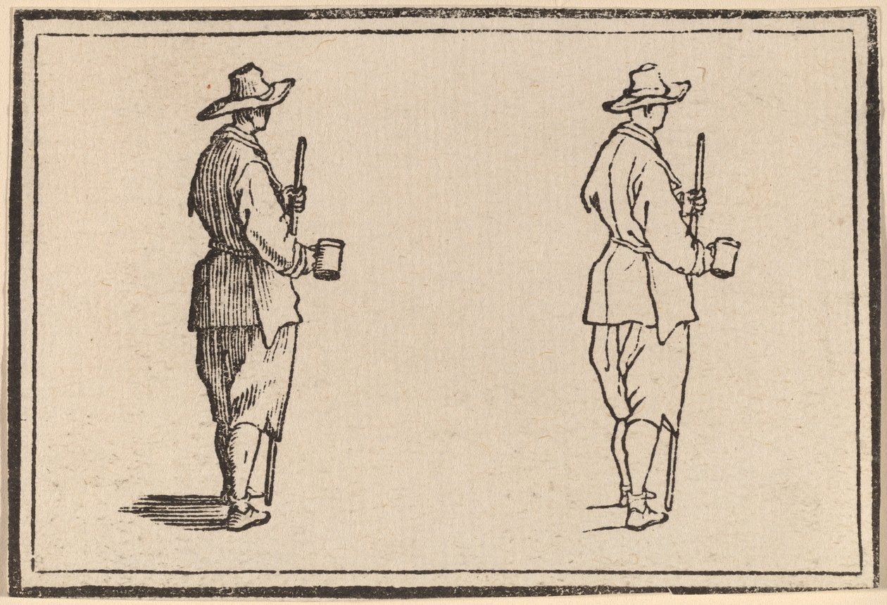 Bonde med en Kop af Edouard Eckman after Jacques Callot
