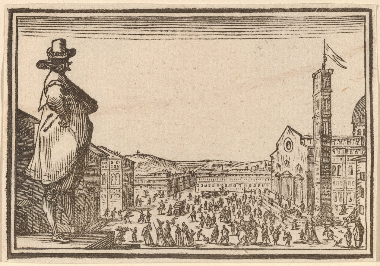 Piazza del Duomo, Firenze af Edouard Eckman after Jacques Callot
