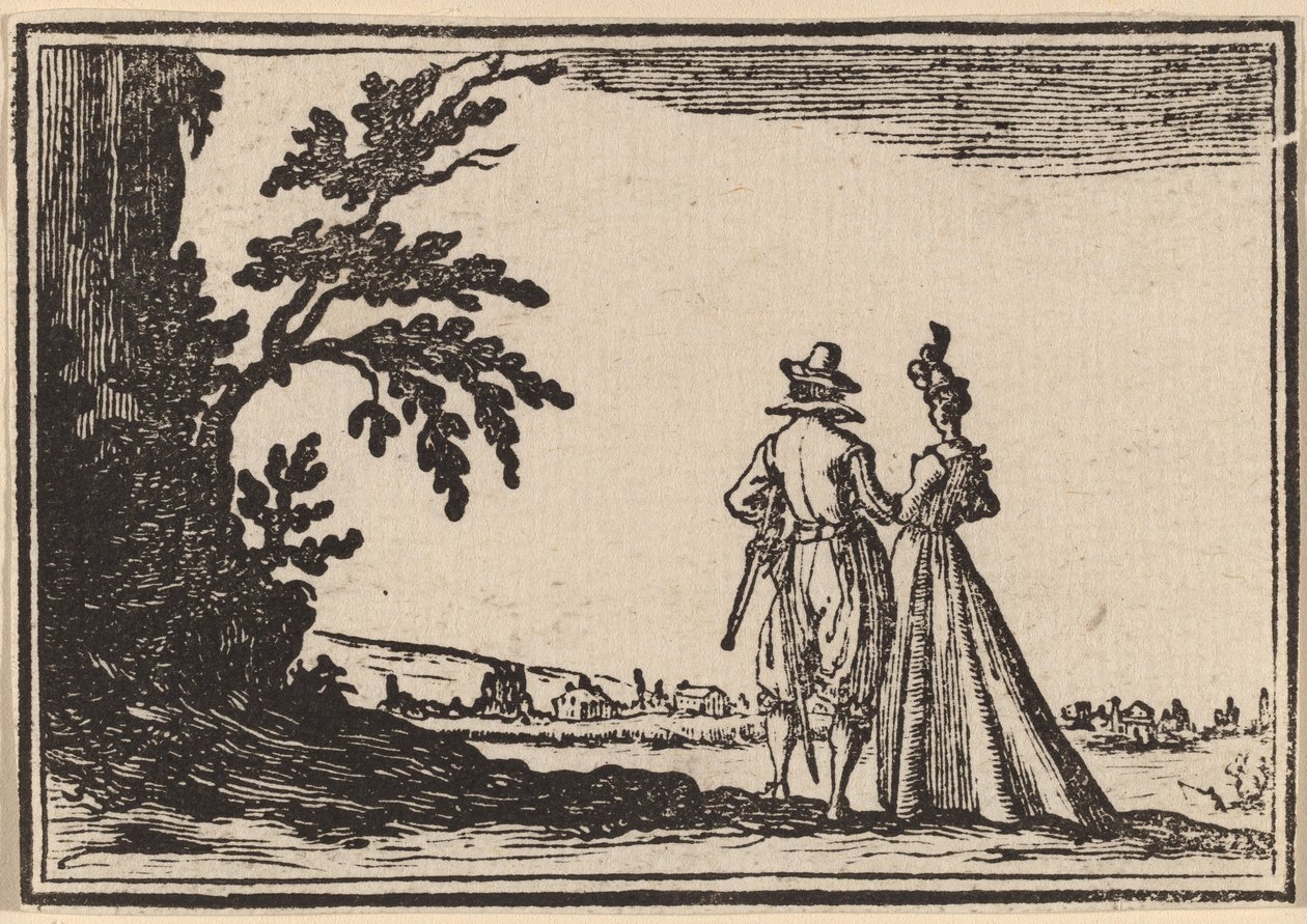 Promenaden af Edouard Eckman after Jacques Callot