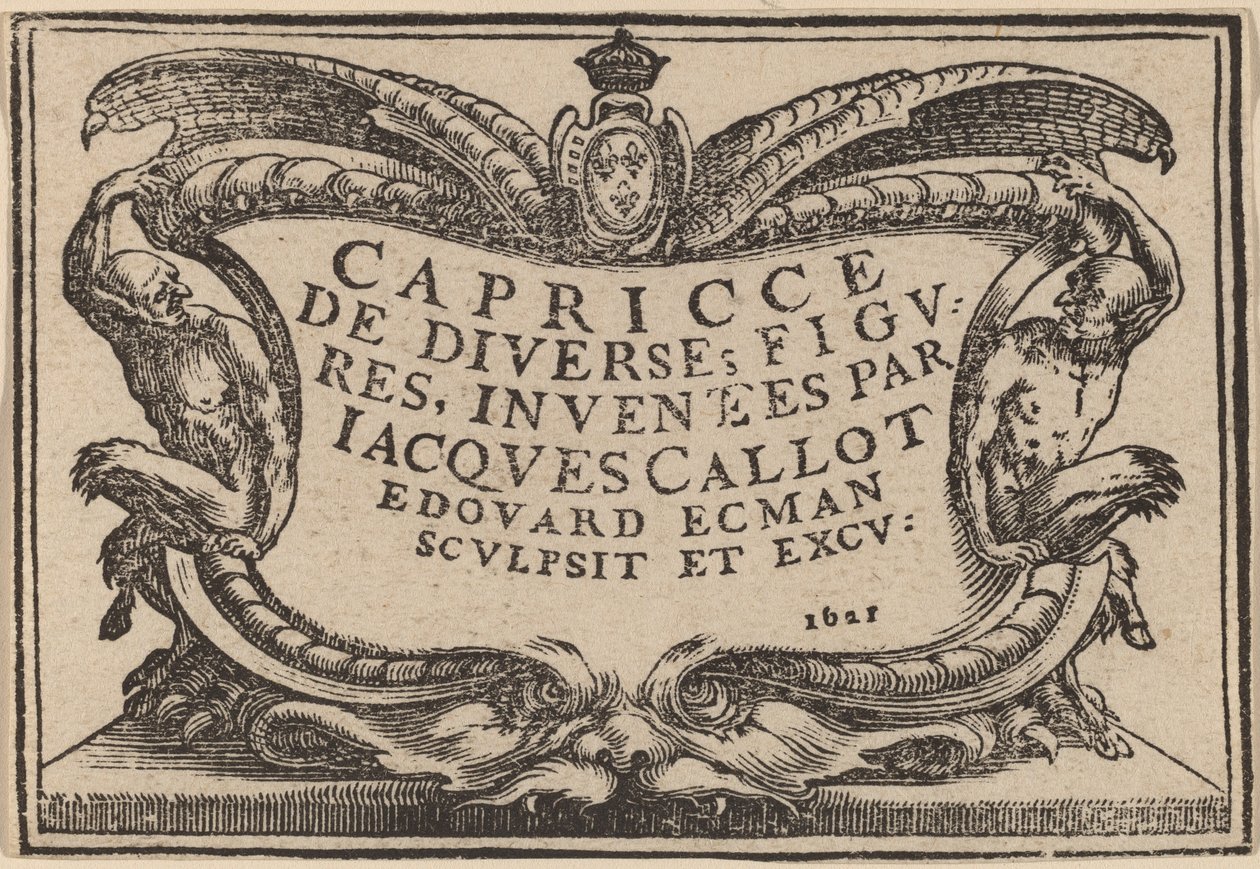 Titelside for "The Capricci" af Edouard Eckman after Jacques Callot