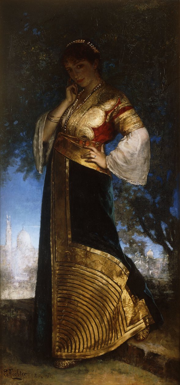 Den smukke marokkaner; Den smukke marokkaner, 1880 af Edouard Frederic Wilhelm Richter