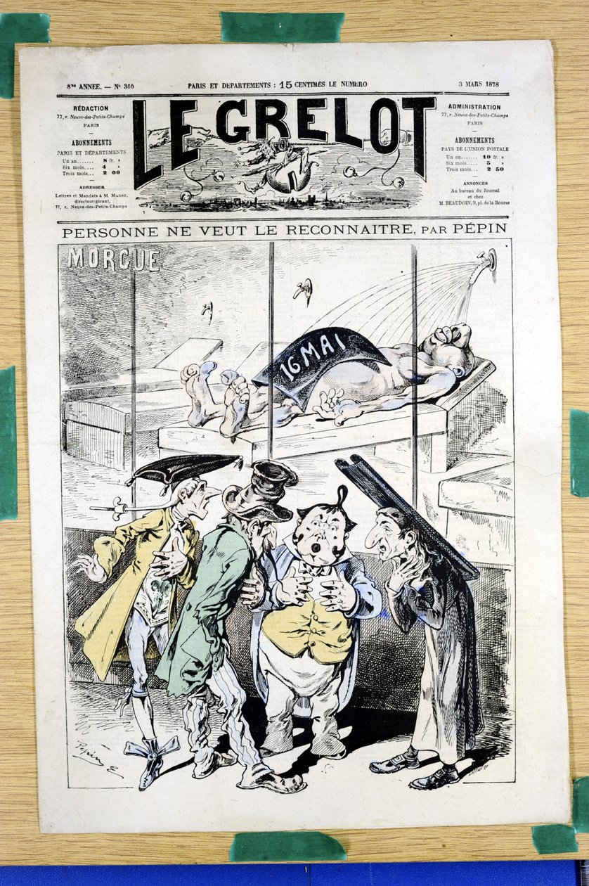 Omslag til "" Le Grelot"", nummer 360, Satirisk i farver af Edouard Guillaumin Pepin