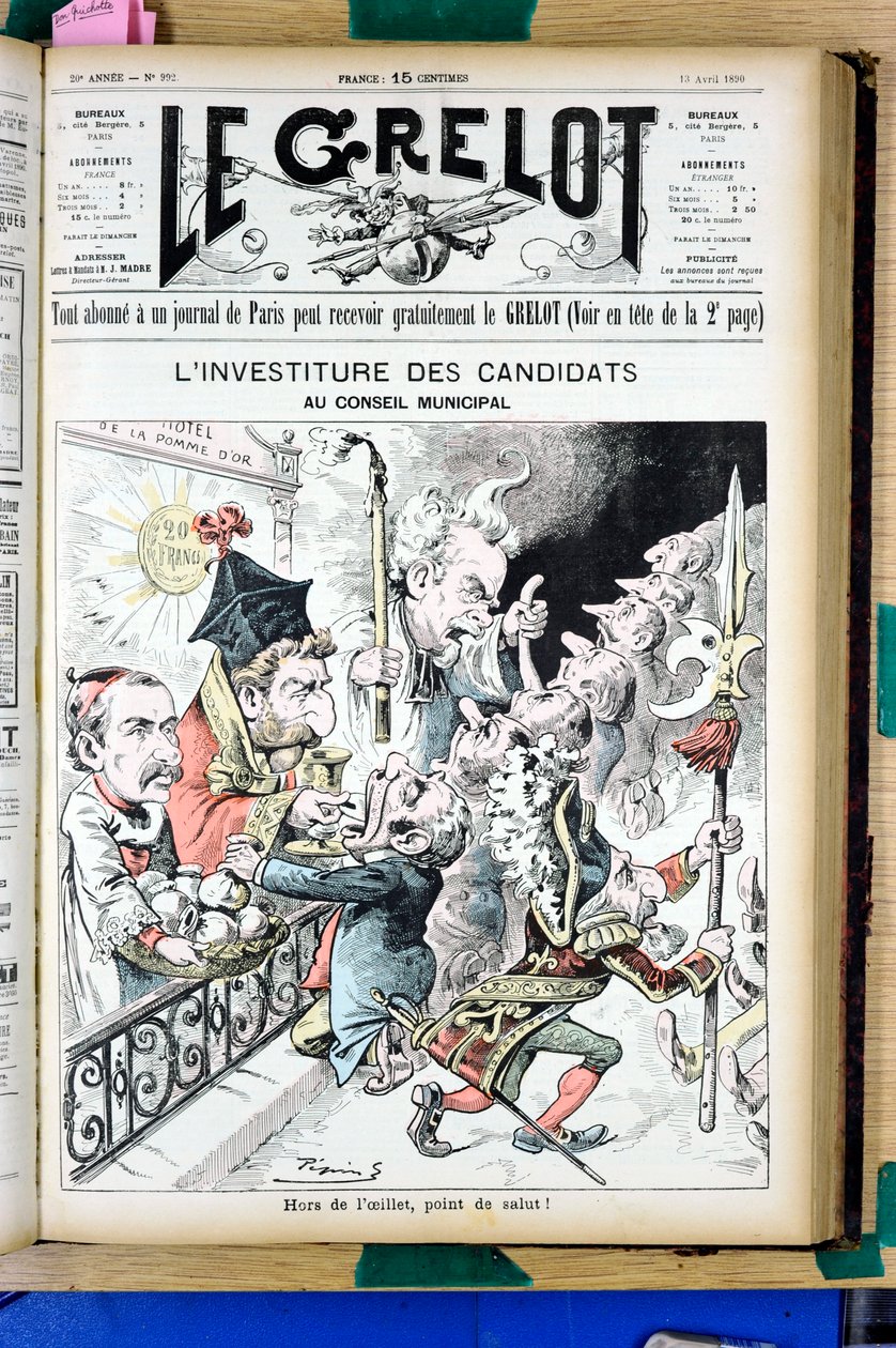 Cover af "" Le Grelot "", nummer 992, Satirique en B & B af Edouard Guillaumin Pepin