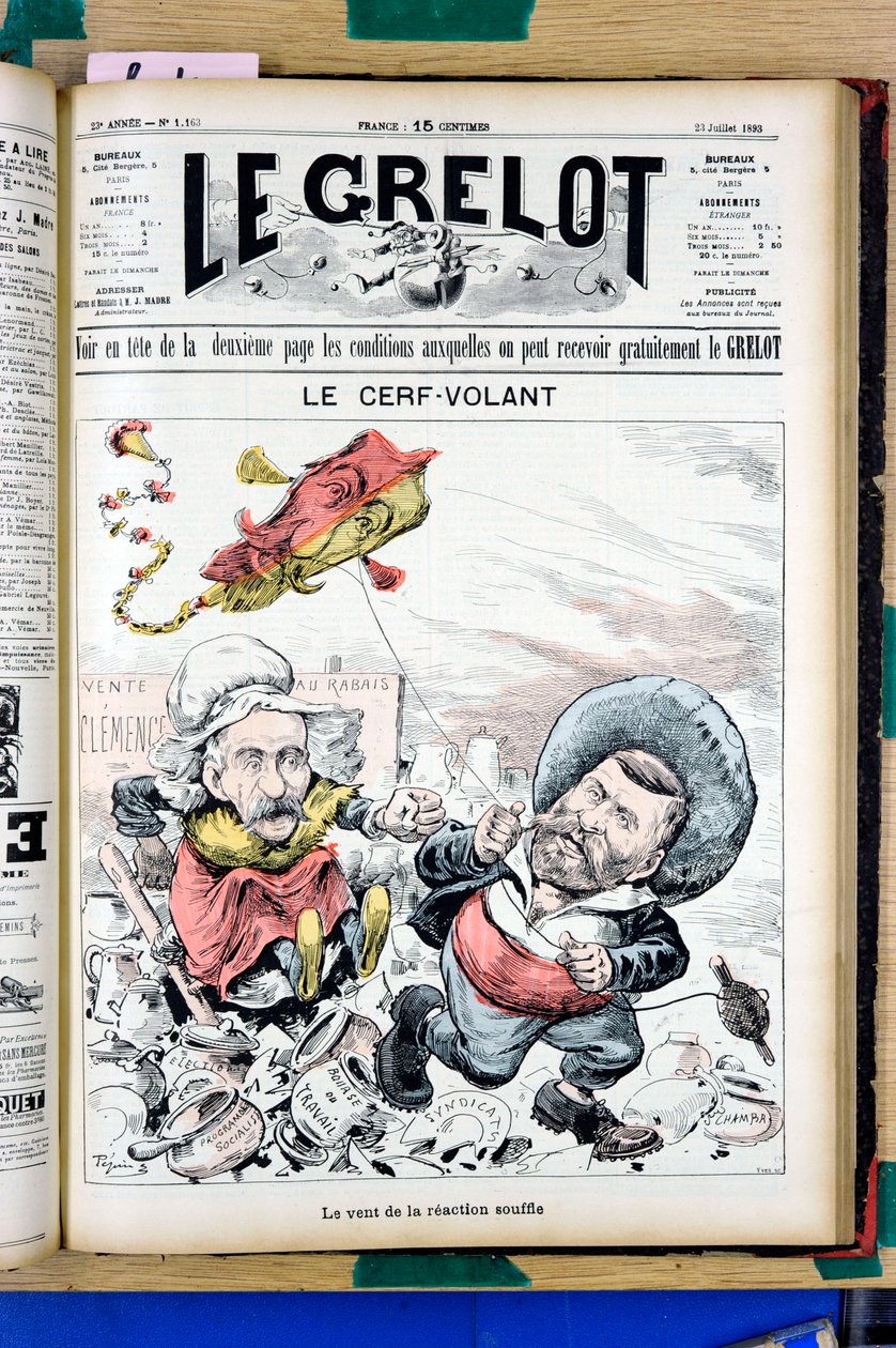 Cover af "" The Grelot"", Satirisk i farver af Edouard Guillaumin Pepin