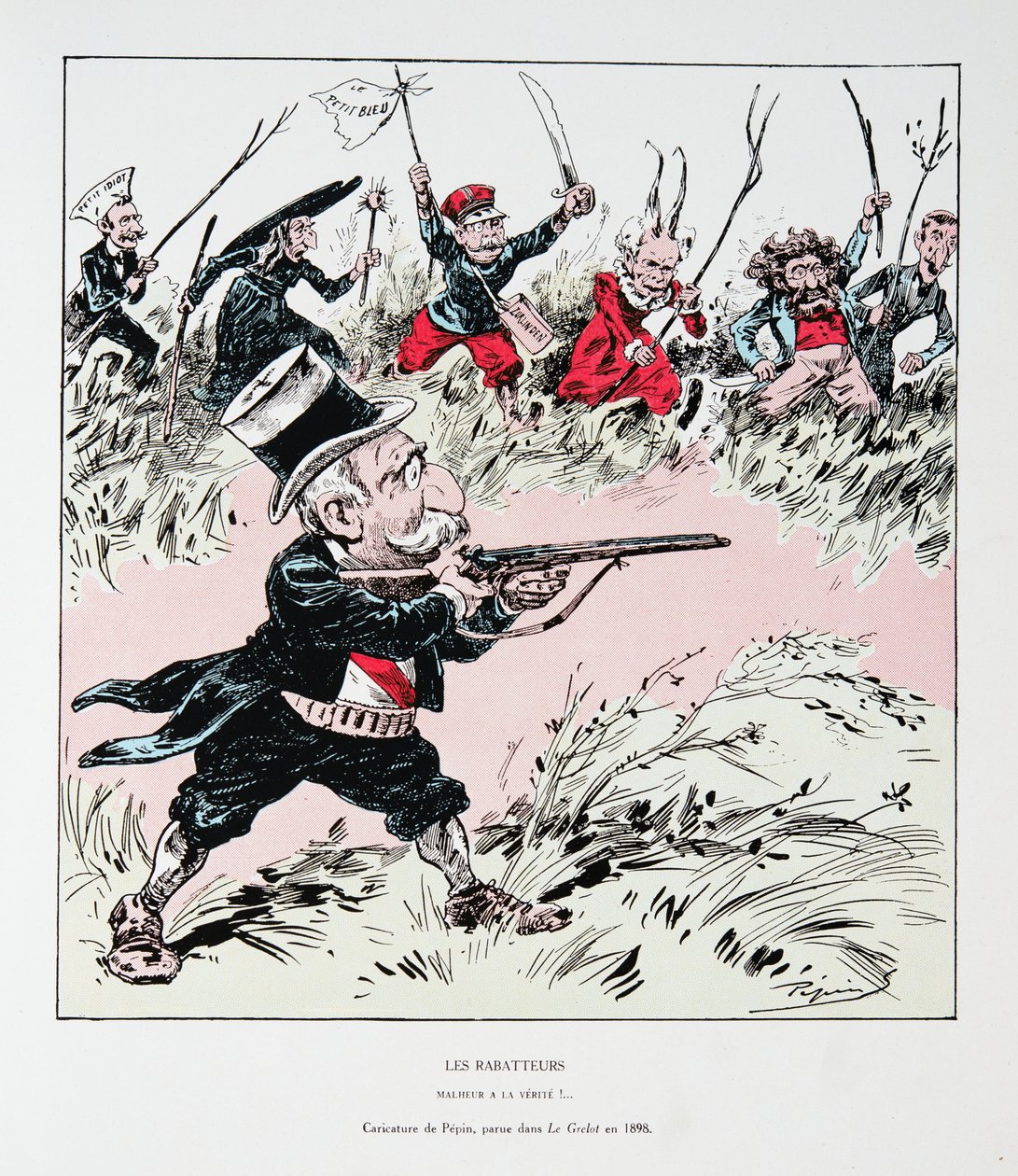 Les Rabatteurs: Woe to the Truth!, fra History of the Third Republic, Vol. I, Politisk Historie, udg. 1933 af Edouard Guillaumin Pepin