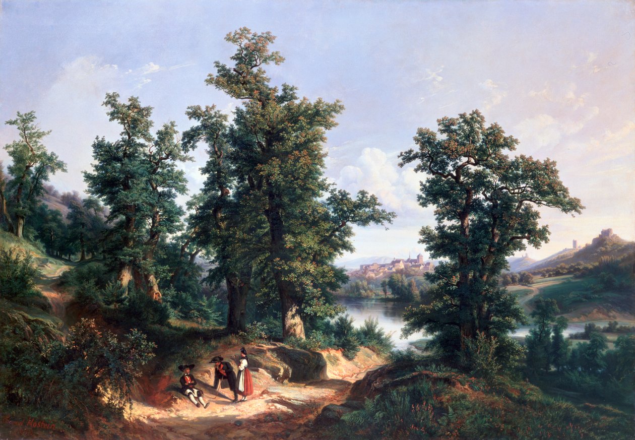 Indgang til Saverne Skov, 1838 af Edouard Jean Marie Hostein