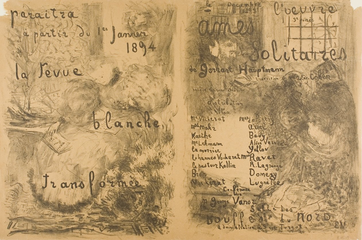 "La Revue Blanche" Forvandlede og ensomme sjæle af Édouard Jean Vuillard