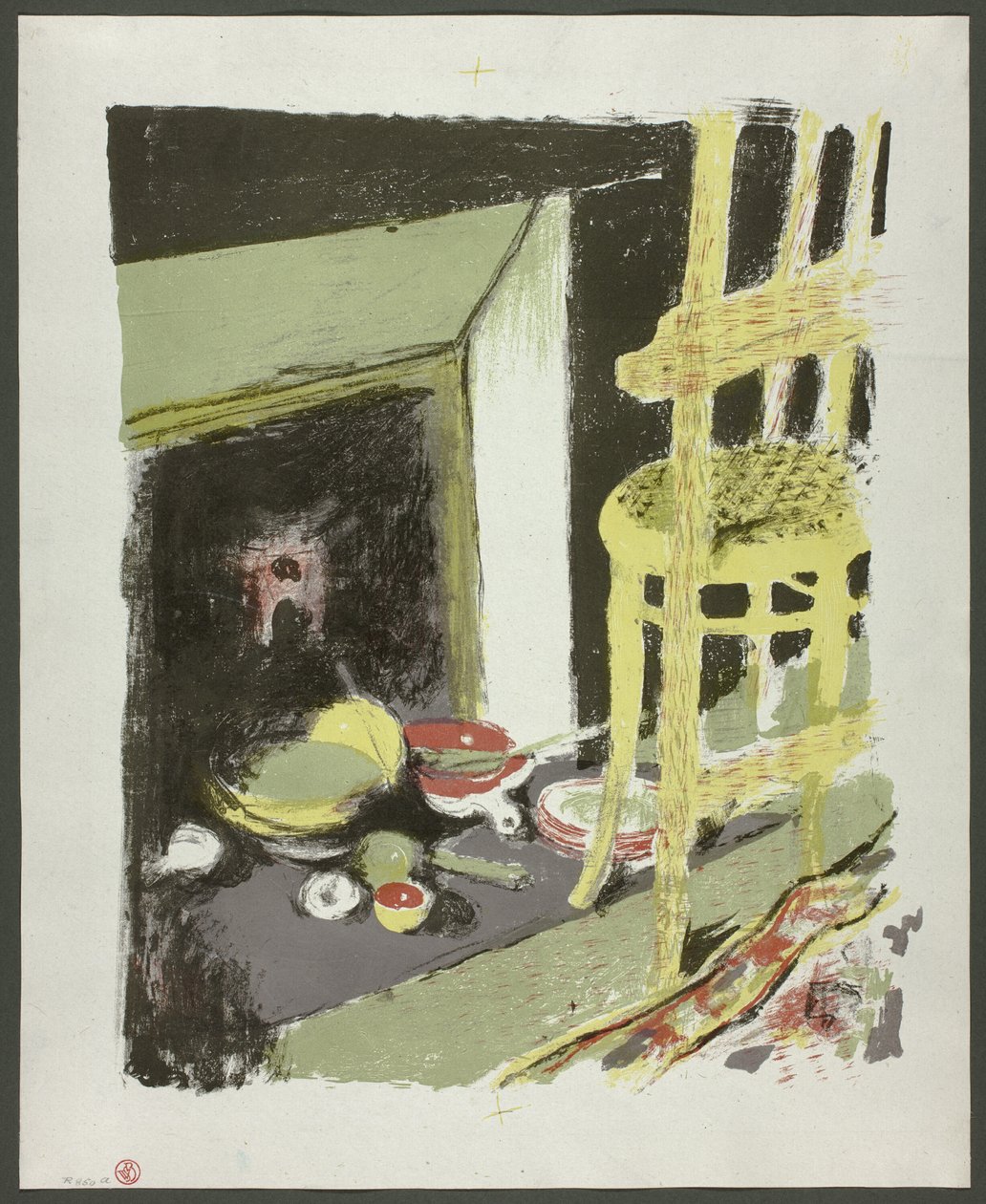 The Hearth, planche otte fra Landscapes and Interiors af Édouard Jean Vuillard