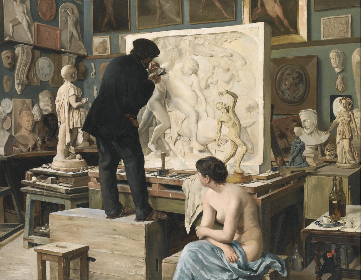 Min fars atelier af Edouard Joseph Dantan