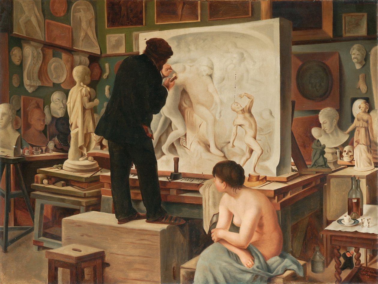 Min fars studie af Edouard Joseph Dantan