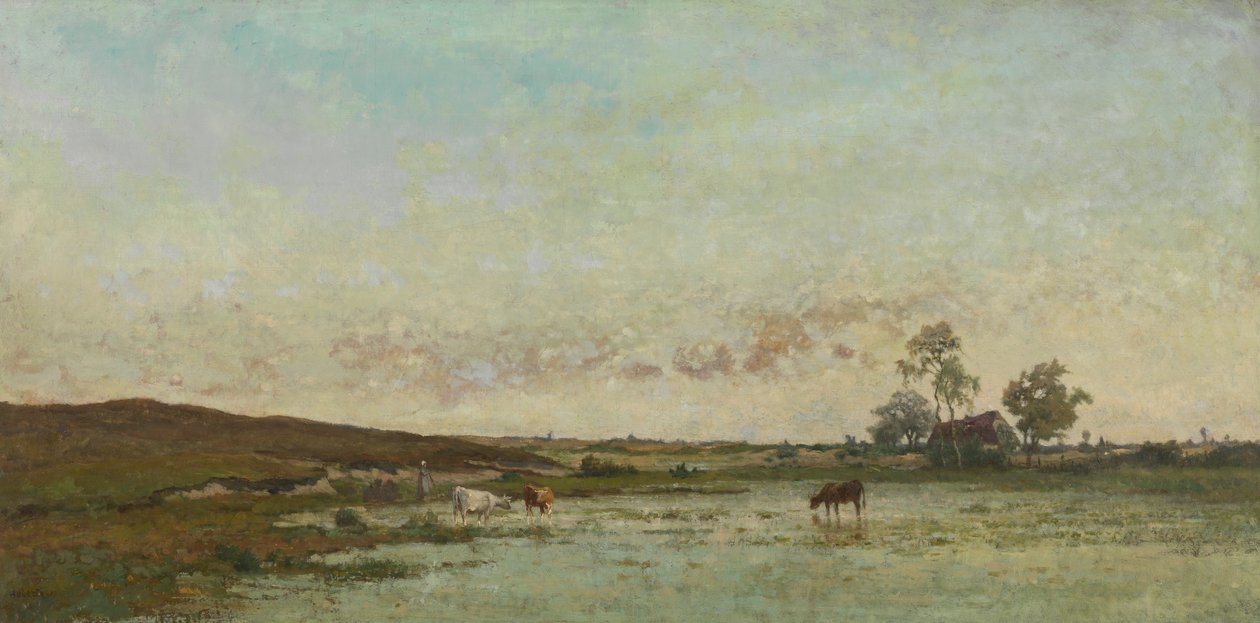 Feen i "Kempen" (olie på lærred) af Edouard Jules Joseph Huberti