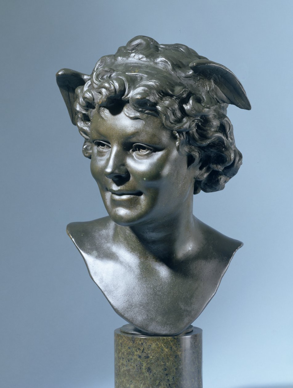 Head of Mercury (bronze) af Edouard Lanteri