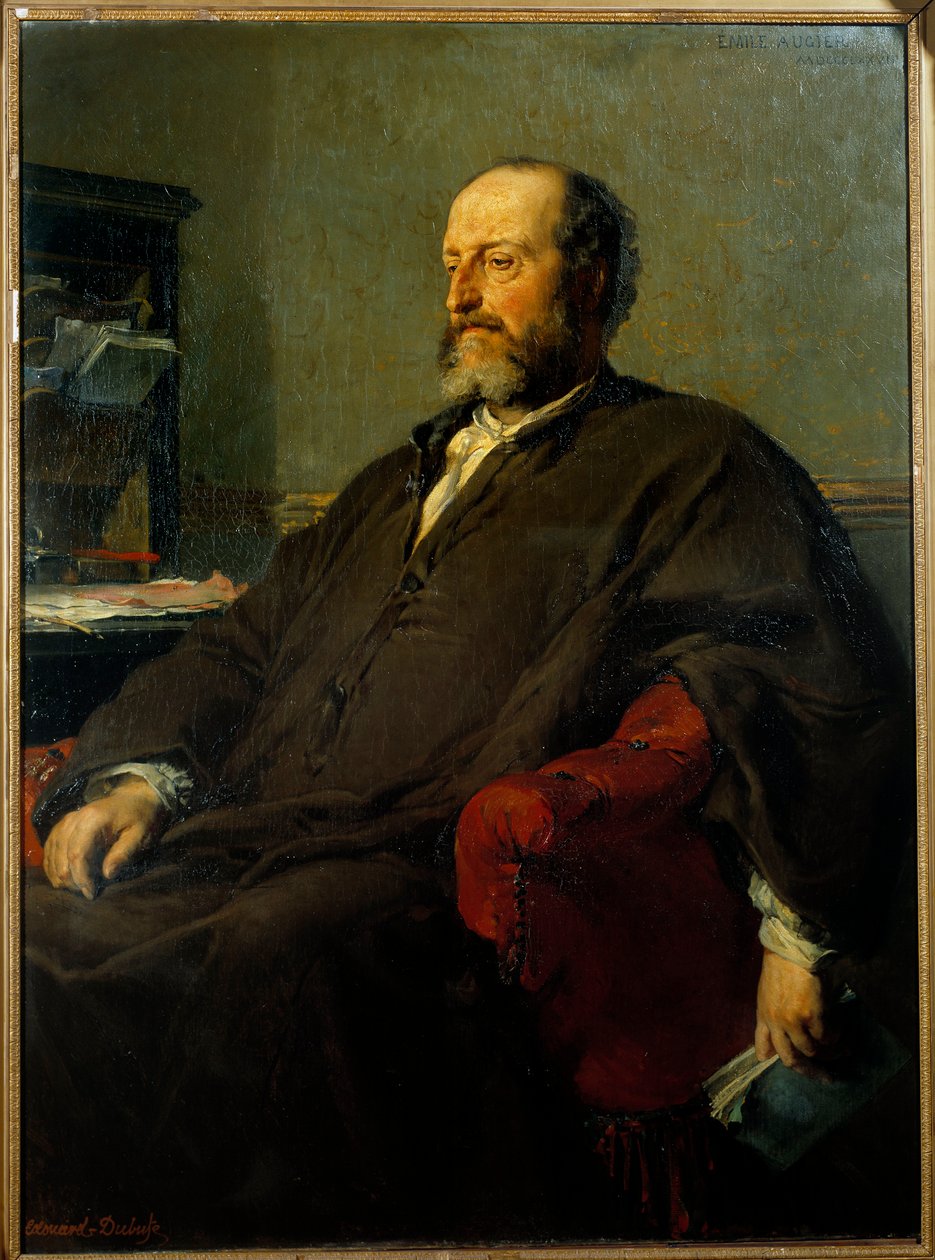 Portræt af Guillaume Victor Augier (1820-1889) dramatiker Maleri af Edouard Louis Dubufe (1820-1883) 1877 Søn. 1,31x0,98 m af Edouard Louis Dubufe
