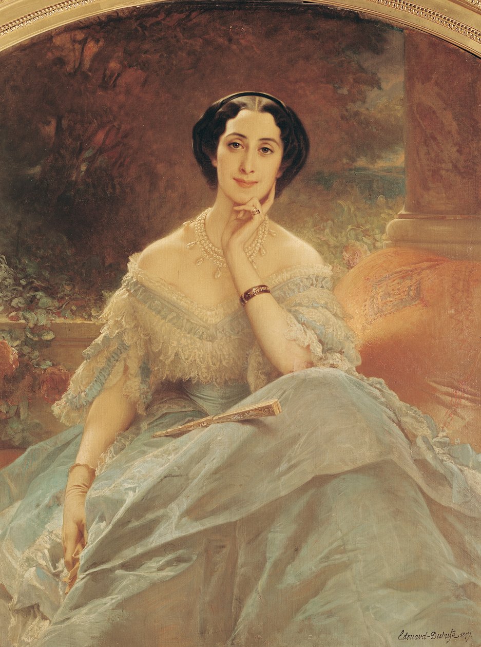 Portræt af grevinden af Hallez-Claparede, 1857 af Edouard Louis Dubufe