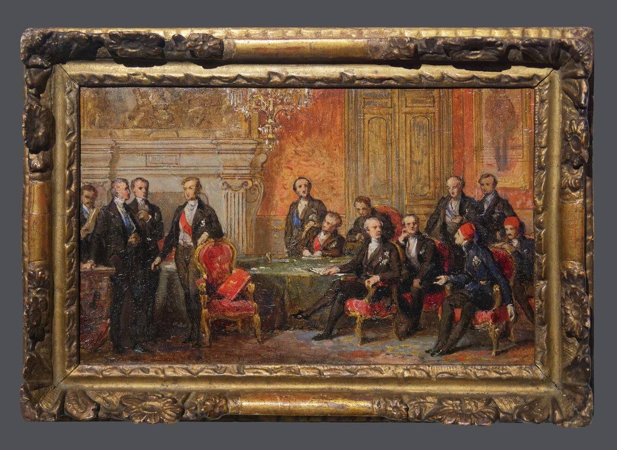 Paris-kongressen, fra 25. februar til 30. marts af Edouard Louis Dubufe