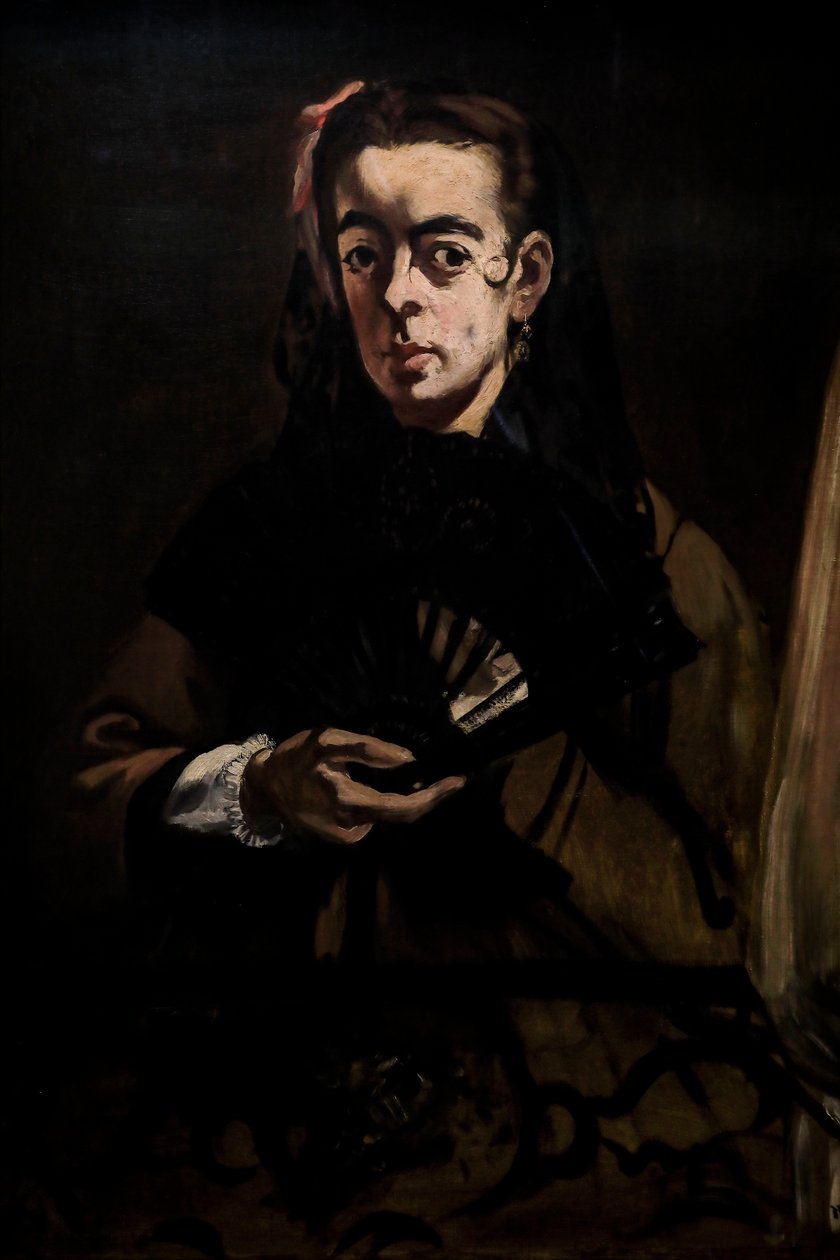 Angelina sagde også som: En dame ved vinduet 1865 (Olie på lærred) af Édouard Manet