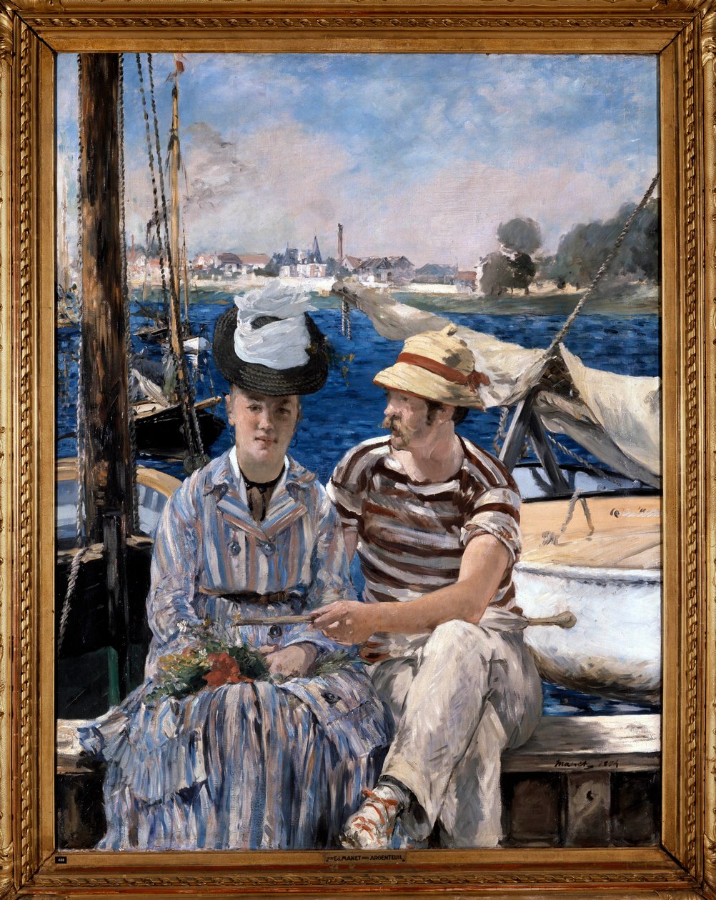 Argenteuil Par i rotøj. Maleri af Edouard Manet (1832-1883) 1874 af Édouard Manet