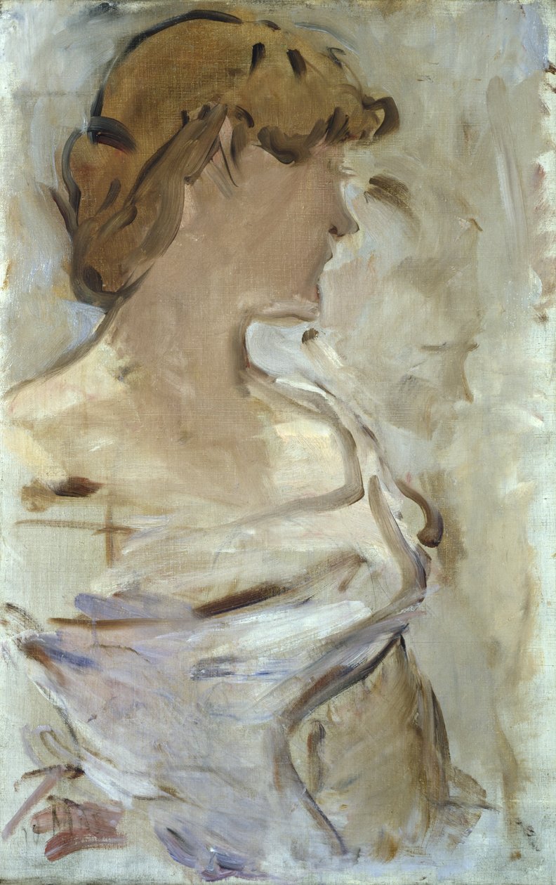 Ved bal - Marguerite de Conflans i balkjole, 1870-80 af Édouard Manet