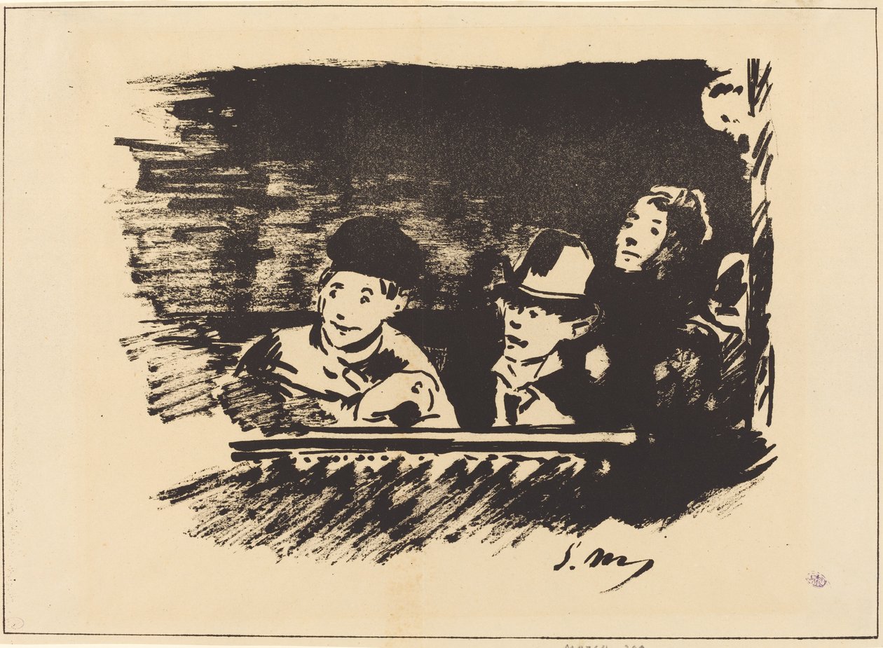 Au Paradis In the Balcony, slutningen af det 19. århundrede. af Édouard Manet