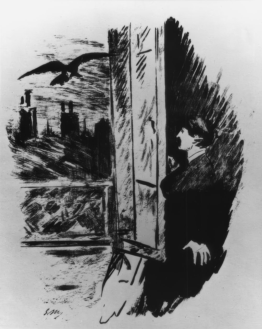 Jeg var vinduesporten... af Édouard Manet