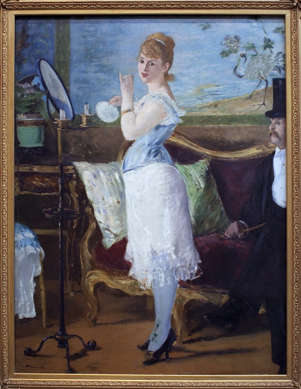 Skat. (Portræt af skuespillerinde Henriette Hauser, kendt som Citron, i rollen som Nana, prostitueret karakter i romaner af Emile Zola (1840-1902). Maleri af Edouard Manet (1832-1883), olie på lærred af Édouard Manet