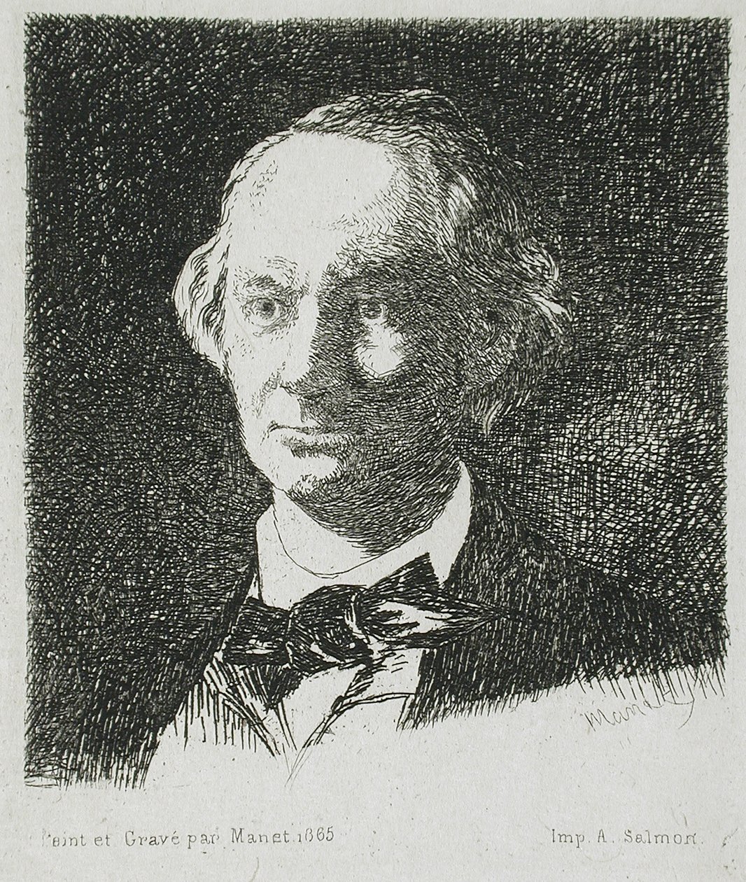 Baudelaire set forfra af Édouard Manet