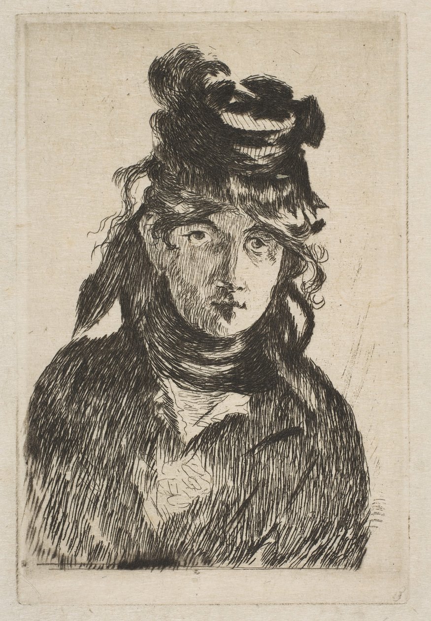 Berthe Morisot, 1872. af Édouard Manet