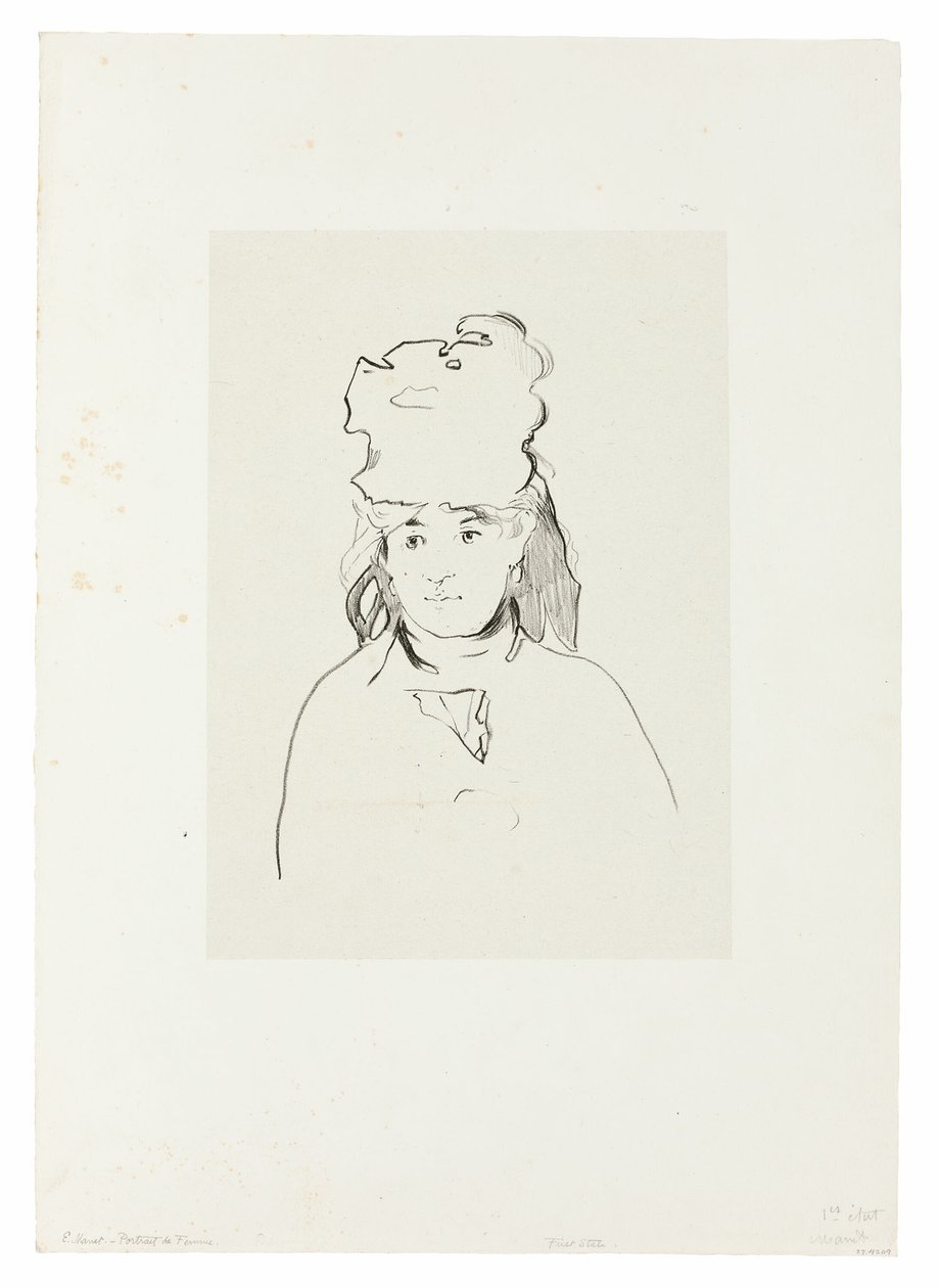 Berthe Morisot i silhuet af Édouard Manet