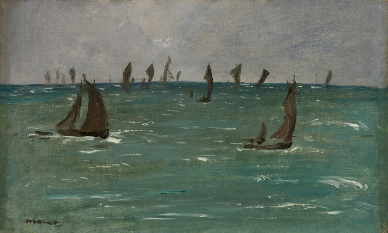 Både ved Berck-sur-Mer af Édouard Manet