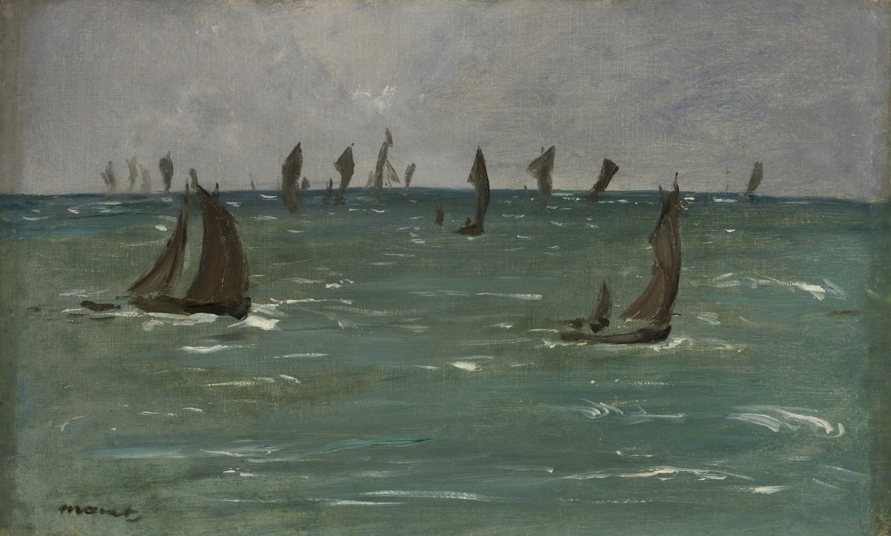 Både ved Berck-sur-Mer af Édouard Manet