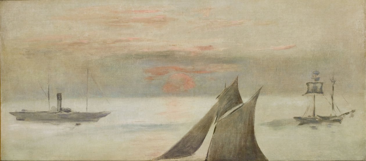 Både til søs, solnedgang af Édouard Manet