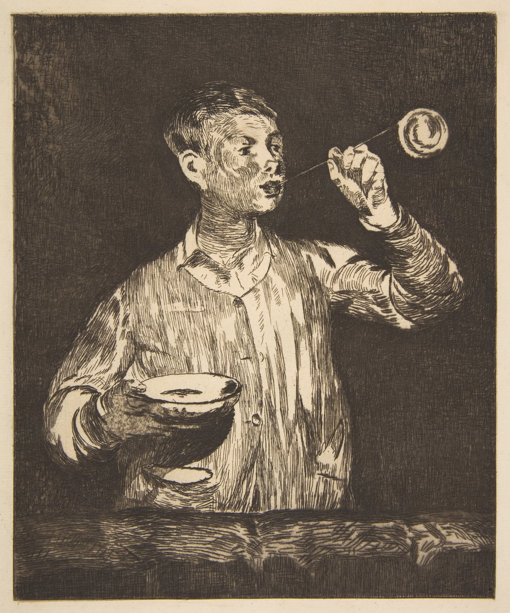 Dreng med sæbebobler af Édouard Manet