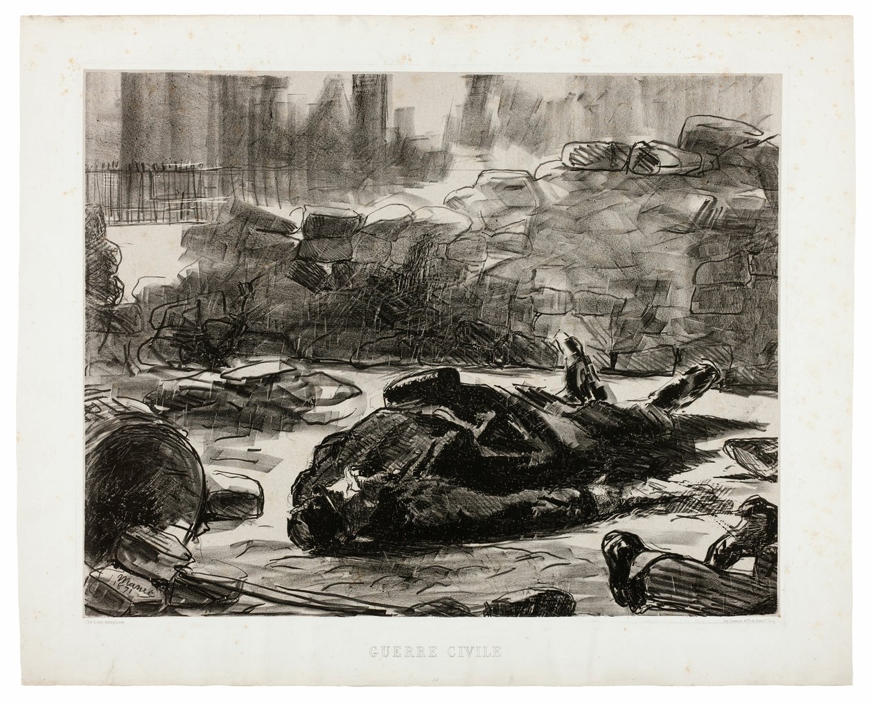 Borgerkrig af Édouard Manet