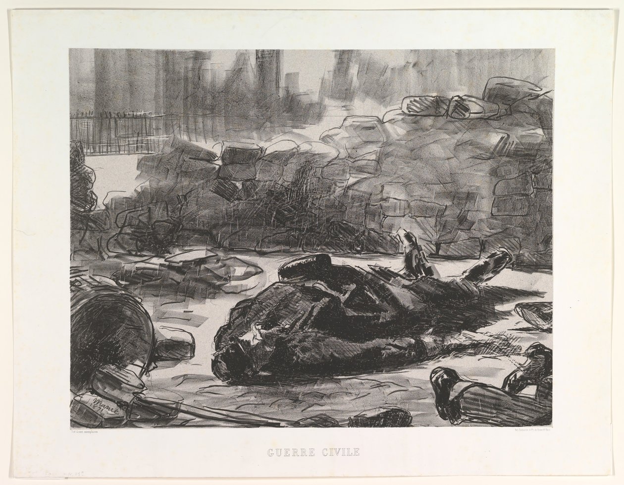 Borgerkrig Borgerkrig, 1871-73, udgivet 1874. af Édouard Manet