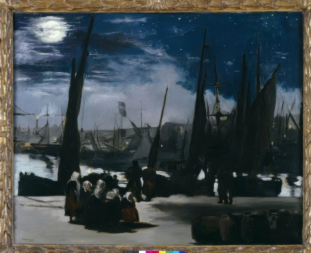 Måneskin over havnen i Boulogne af Édouard Manet