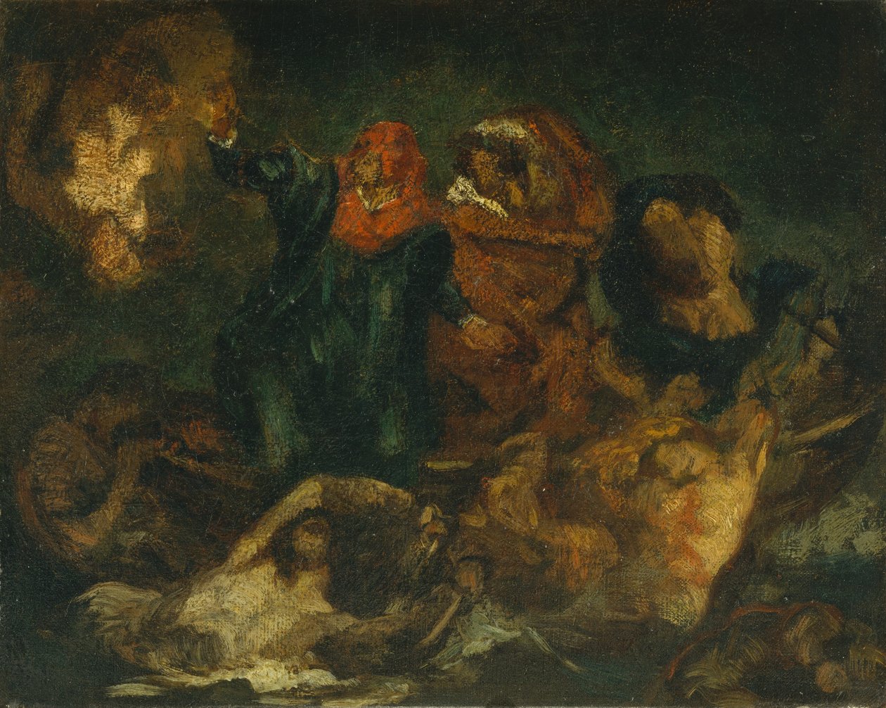 Kopi efter Delacroixs Bark af Dante, ca. 1859. af Édouard Manet