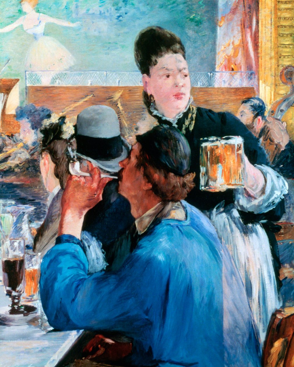 Hjørne af en cafékoncert, 1878-1880 af Édouard Manet
