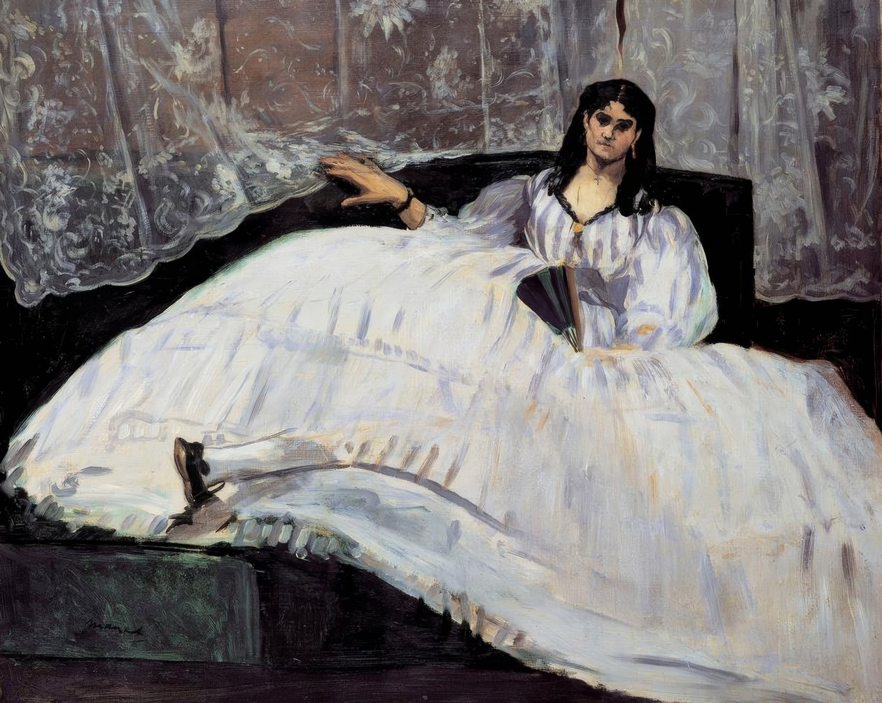 Dame med ventilator af Édouard Manet